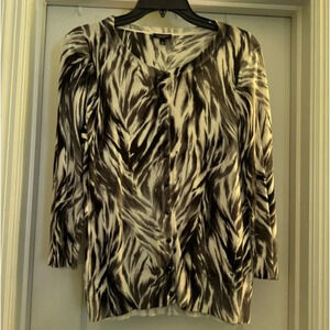 Talbots Long Sleeve Button Up Cardigan